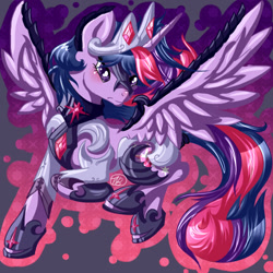 Size: 600x600 | Tagged: safe, artist:evehly, derpibooru import, twilight sparkle, twilight sparkle (alicorn), alicorn, pony, armor, female, mare, solo