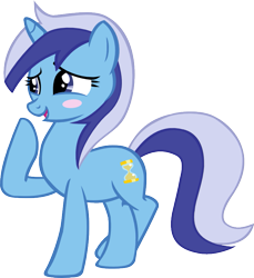 Size: 761x831 | Tagged: safe, artist:ironm17, minuette, blushing, simple background, solo, transparent background, vector