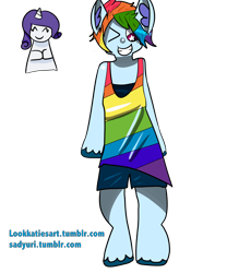 Size: 3000x3600 | Tagged: safe, artist:sadyuri, derpibooru import, rainbow dash, rarity, anthro, 30 minute art challenge