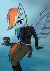 Size: 1240x1748 | Tagged: safe, artist:mrasianhappydude, derpibooru import, rainbow dash, anthro, solo