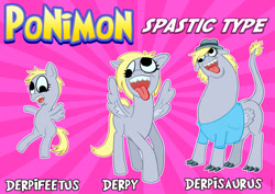 Size: 1273x900 | Tagged: safe, artist:curtsibling, derpy hooves, dinosaur, bronybait, evolution, hat