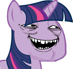 Size: 595x565 | Tagged: safe, edit, twilight sparkle, 1000 hours in ms paint, creepy, meme, pekaface, reaction image, solo, tornis