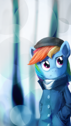 Size: 4000x7100 | Tagged: safe, artist:anticular, derpibooru import, rainbow dash, anthro, absurd file size, absurd resolution, solo, wallpaper, winter