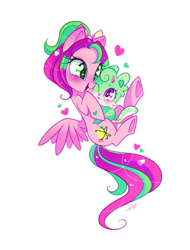 Size: 1200x1579 | Tagged: safe, artist:ipun, oc, oc only, oc:gadget, oc:precious metal, pegasus, pony, heart eyes, pet, pet oc, simple background, transparent background, wingding eyes