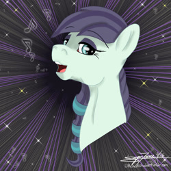 Size: 1000x1000 | Tagged: safe, artist:littlewolfstudios, coloratura, bust, countess, cute, female, portrait, rara, singing, solo