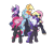 Size: 2600x2200 | Tagged: safe, artist:alasou, derpibooru import, applejack, fluttershy, pinkie pie, rainbow dash, rarity, twilight sparkle, twilight sparkle (alicorn), alicorn, earth pony, pegasus, pony, unicorn, clothes, dress, earring, female, mane six, mare, pinkamena diane pie, rainbow dash always dresses in style, shoes, suit