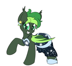 Size: 1280x1179 | Tagged: safe, artist:k-kopp, oc, oc only, oc:jaded nights, bat pony, pony, clothes, dress, earring, piercing, solo