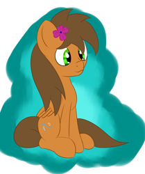 Size: 1882x2256 | Tagged: safe, artist:hollownote, oc, oc only, oc:endra, pegasus, pony, :3, flower, flower in hair