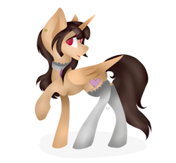 Size: 615x570 | Tagged: safe, artist:murderbunnie, oc, oc only, oc:spring beauty, alicorn, pony, alicorn oc, clothes, socks