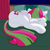 Size: 3000x3000 | Tagged: safe, artist:joey, artist:pepperoach, blossomforth, pegasus, pony, female, flexible, mare, plot, sleeping, solo, stretching, underhoof