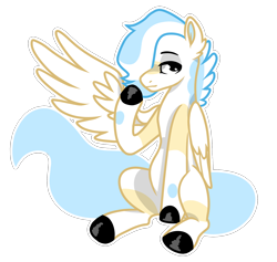 Size: 1602x1519 | Tagged: safe, artist:koloredkat, derpibooru import, oc, oc only, pegasus, pony, colored hooves, male, pegasus oc, simple background, sitting, solo, stallion, transparent background, wings