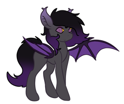 Size: 1994x1667 | Tagged: safe, artist:mimicry, derpibooru import, oc, oc only, oc:zenaris blackmour, bat pony, pony, dyed mane, dyed tail, eyeshadow, makeup, male, simple background, slit eyes, solo, stallion, transparent background, trap, wings