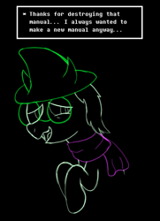 Size: 733x1013 | Tagged: safe, artist:darkstorm619, derpibooru import, clothes, deltarune, digital, glasses, hat, ralsei, scarf, sketch, solo