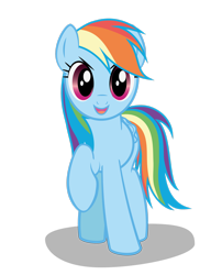 Size: 2202x2723 | Tagged: safe, artist:ikuvaito, derpibooru import, rainbow dash, pegasus, pony, cute, dashabetes, female, looking at you, mare, open mouth, raised hoof, simple background, smiling, solo, transparent background, vector