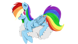 Size: 1920x1080 | Tagged: safe, artist:pointdelta, derpibooru import, rainbow dash, pegasus, pony, cloud, cute, dashabetes, female, mare, on a cloud, simple background, sitting, solo, transparent background, wings