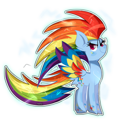 Size: 1920x1920 | Tagged: safe, artist:jxst-starly, derpibooru import, rainbow dash, pegasus, pony, backwards cutie mark, badass, colored wings, cool, female, mare, multicolored wings, rainbow wings, simple background, solo, transparent background, wings