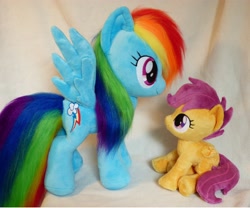 Size: 4152x3456 | Tagged: safe, artist:epicrainbowcrafts, rainbow dash, scootaloo, cute, duo, irl, photo, plushie, scootalove