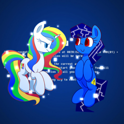 Size: 1280x1280 | Tagged: safe, artist:acersiii, oc, oc only, oc:bluescreen pony, computer, windows