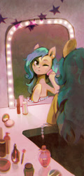 Size: 1000x2080 | Tagged: safe, artist:dearmary, derpibooru import, oc, oc only, earth pony, pony, mirror, solo