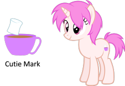 Size: 1795x1236 | Tagged: safe, artist:zacatron94, oc, oc only, oc:strawberry, pony, unicorn, cutie mark, female, mare, simple background, solo, transparent background, vector