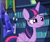 Size: 1111x941 | Tagged: safe, derpibooru import, screencap, twilight sparkle, twilight sparkle (alicorn), alicorn, a flurry of emotions, cropped, grin, library, lidded eyes, smiling, solo, twilight's castle, twilight's castle library