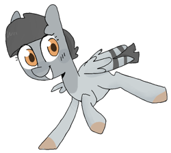 Size: 1103x983 | Tagged: safe, artist:meowing-ghost, oc, oc only, oc:peep, bird pone, pigeon, smiling, solo