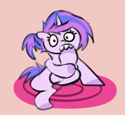 Size: 2500x2296 | Tagged: safe, artist:cornelia_nelson, derpibooru import, oc, oc:purpleflare, pony, unicorn, chewing, eating, hoof in mouth, simple background