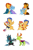 Size: 1627x2482 | Tagged: safe, artist:pikokko, cheese sandwich, flash sentry, moondancer, queen chrysalis, rainbow dash, sunburst, sunset shimmer, thorax, trixie, changedling, changeling, changeling queen, earth pony, pegasus, pony, unicorn, blushing, cape, cheesedash, chrysarax, clothes, eyes closed, female, flashdancer (ship), flashimmer, incest, king thorax, lidded eyes, looking at each other, male, mare, raised hoof, shipping, shipping denied, simple background, sitting, smiling, stallion, straight, sunburst's robe, trixburst, trixie's cape, waving, white background