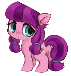 Size: 540x578 | Tagged: safe, artist:kei05, lily longsocks, earth pony, pony, cute, diabetes, female, filly, frown, looking back, shy, simple background, solo, white background