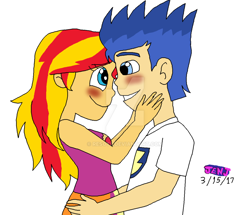 Size: 1024x882 | Tagged: safe, artist:resotii, flash sentry, sunset shimmer, equestria girls, female, flashimmer, male, shipping, straight