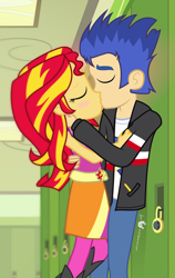 Size: 638x1010 | Tagged: safe, artist:dm29, edit, flash sentry, sunset shimmer, equestria girls, cropped, female, flashimmer, kissing, male, shipping, straight