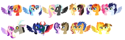 Size: 1808x588 | Tagged: safe, artist:xxwerecatdipperxx, applejack, big macintosh, braeburn, discord, doctor whooves, flash sentry, fluttershy, pharynx, pinkie pie, princess cadance, princess luna, rainbow dash, rarity, shining armor, soarin', spitfire, starlight glimmer, sunburst, sunset shimmer, thunderlane, trouble shoes, twilight sparkle, twilight sparkle (alicorn), alicorn, changedling, changeling, earth pony, pegasus, pony, unicorn, crack shipping, discodance, doctorglimmer, female, flashimmer, infidelity, lunarynx, male, prince pharynx, rariburst, shiningdash, shipping, soarinpie, spitburn, straight, thundershy, troublejack, twimac