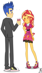 Size: 1519x2635 | Tagged: safe, artist:sparkling-sunset-s08, flash sentry, sunset shimmer, better together, equestria girls, converse, female, flashimmer, high heels, legs, male, shipping, shoes, sneakers, straight, wrong aspect ratio