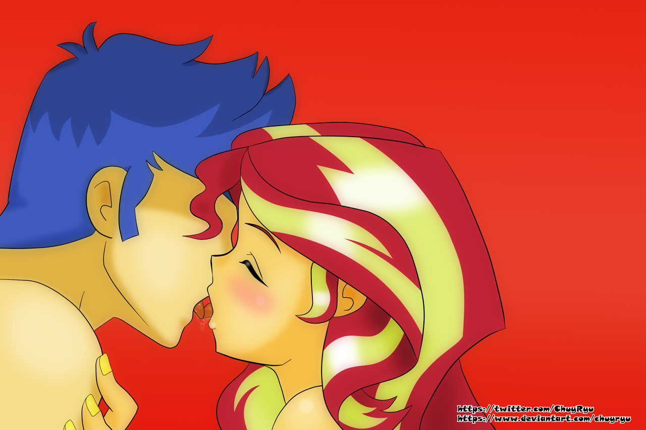 my little pony princess twilight sparkle and flash sentry kiss