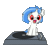 Size: 1000x1000 | Tagged: safe, artist:erockertorres, artist:valcron, dj pon-3, vinyl scratch, pony, unicorn, animated, cute, cuz shrooms, filly, solo, spinning, this will end in pain, this will end in tears, this will end in tears and/or death, turntable pony, vinylbetes, weapons-grade cute, wrong eye color, younger