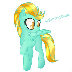 Size: 1000x1000 | Tagged: safe, artist:akara-art, lightning dust, missing cutie mark, preening, raised hoof, solo