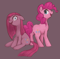 Size: 826x803 | Tagged: safe, artist:kei05, pinkie pie, earth pony, pony, duality, female, mare, pinkamena diane pie, pixiv, simple background, solo