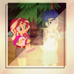 Size: 894x894 | Tagged: safe, artist:soxchester82, flash sentry, sunset shimmer, equestria girls, female, flashimmer, male, shipping, straight