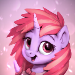 Size: 680x680 | Tagged: safe, artist:assasinmonkey, oc, oc only, oc:dawnfire, pony, unicorn, portrait, solo