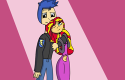 Size: 3300x2100 | Tagged: safe, artist:thecrimsondm, flash sentry, sunset shimmer, equestria girls, female, flashimmer, male, shipping, straight