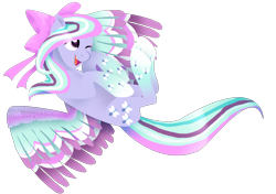 Size: 3064x2152 | Tagged: safe, artist:toskurra, flitter, rainbow power, rainbow power-ified, simple background, smiling, solo, transparent background, wink