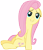 Size: 7000x8200 | Tagged: safe, artist:tardifice, edit, fluttershy, pegasus, pony, tanks for the memories, absurd resolution, bedroom eyes, full body, implied rainbow dash, offscreen character, photoshop, simple background, sitting, smiling, solo, transparent background, vector, vector edit