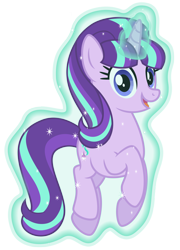 Size: 6461x8998 | Tagged: safe, artist:osipush, starlight glimmer, pony, unicorn, the cutie re-mark, absurd resolution, happy, horn, inkscape, levitation, magic, open mouth, self-levitation, simple background, solo, telekinesis, transparent background, vector