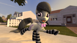 Size: 1920x1080 | Tagged: safe, artist:toxicgreen1337, octavia melody, earth pony, pony, 3d, clothes, socks, solo, striped socks