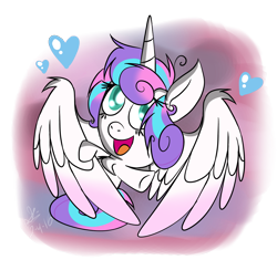 Size: 1138x1070 | Tagged: safe, artist:daisy-dictator, princess flurry heart, spoiler:s06, cute, female, filly, fluffy, heart, signature, solo