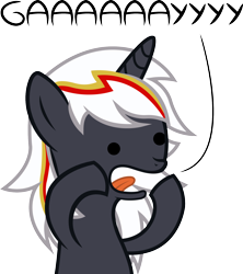 Size: 1702x1914 | Tagged: safe, artist:outlawedtofu, oc, oc only, oc:velvet remedy, pony, unicorn, fallout equestria, comic, community, fanfic, fanfic art, female, homophobic seal, hooves, horn, mare, meme, open mouth, senor chang, simple background, solo, text, transparent background, vector, yelling