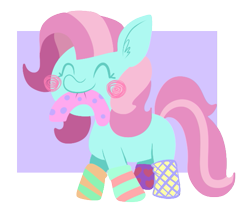 Size: 591x510 | Tagged: safe, artist:typhwosion, minty, clothes, simple background, socks, solo, transparent background