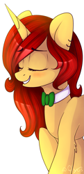 Size: 945x1945 | Tagged: safe, artist:starlyflygallery, oc, oc only, oc:kery, pony, unicorn, bowtie, solo