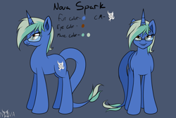 Size: 1500x1000 | Tagged: safe, artist:novaspark, oc, oc only, oc:nova spark, reference sheet, solo