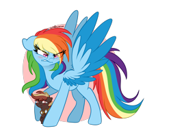 Size: 5000x4000 | Tagged: dead source, safe, artist:rarityforever, rainbow dash, oc, pegasus, pony, absurd resolution, angry, blushing, bruised, colored wings, colored wingtips, crying, female, floppy ears, glare, goggles, gritted teeth, lip bite, mama bear, mother and child, mother and son, offspring, parent and child, parent:dumbbell, parent:rainbow dash, parents:dumbdash, protecting, rainbow mom, sad, simple background, spread wings, this will end in pain, this will end in tears, transparent background, unnamed oc, wavy mouth